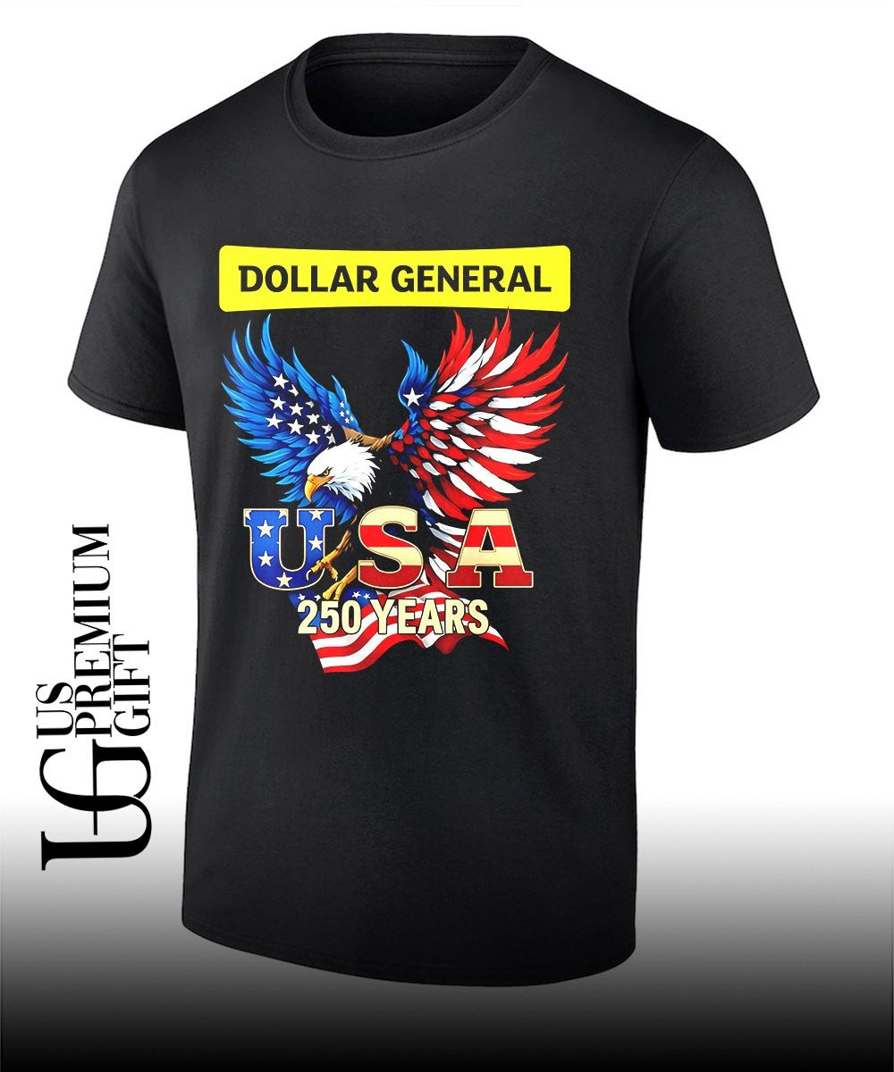 Eagle Dollar General 250 Years Of America USA flag shirt Unisex
