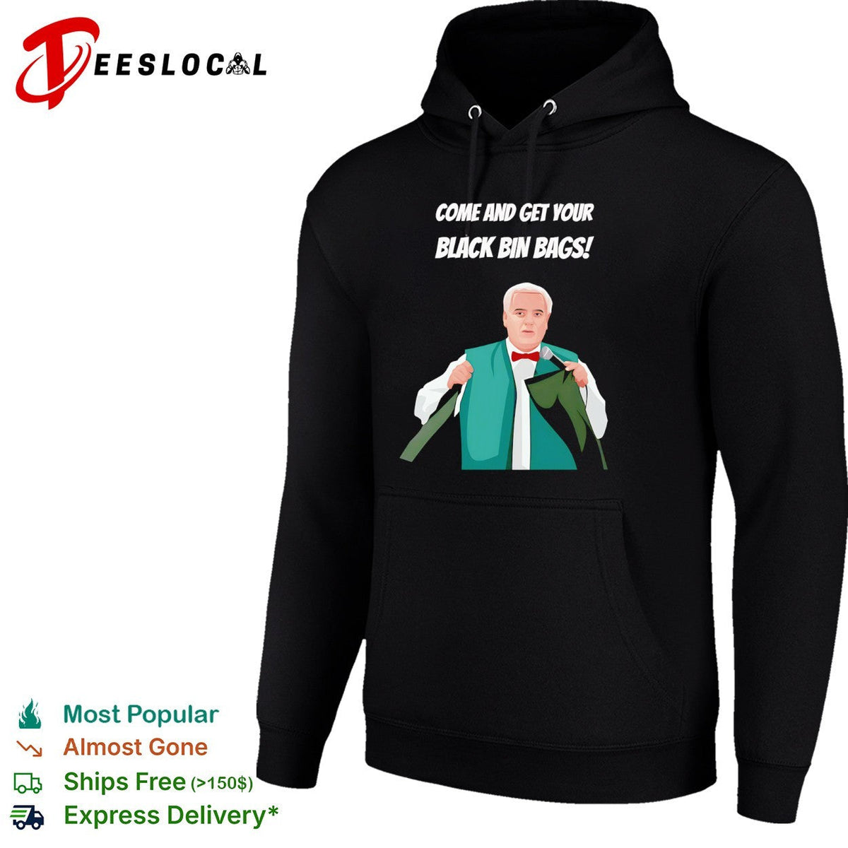 Eamonn Holmes Come and get your black bin bags shirt Unisex