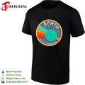 Earth not flat we checked NASA badge retro patch humor shirt Unisex