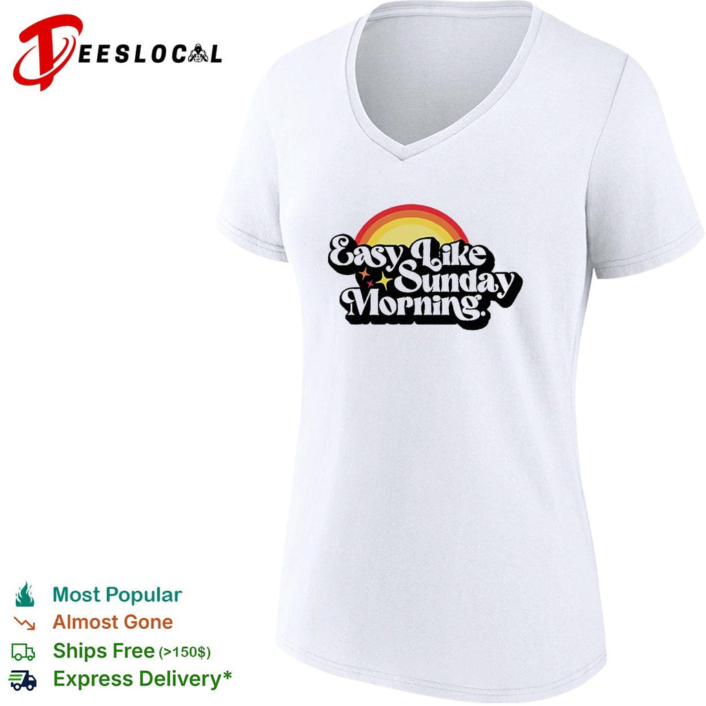 Easy like Sunday morning rainbow shirt Unisex