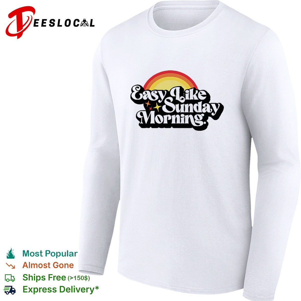 Easy like Sunday morning rainbow shirt Unisex
