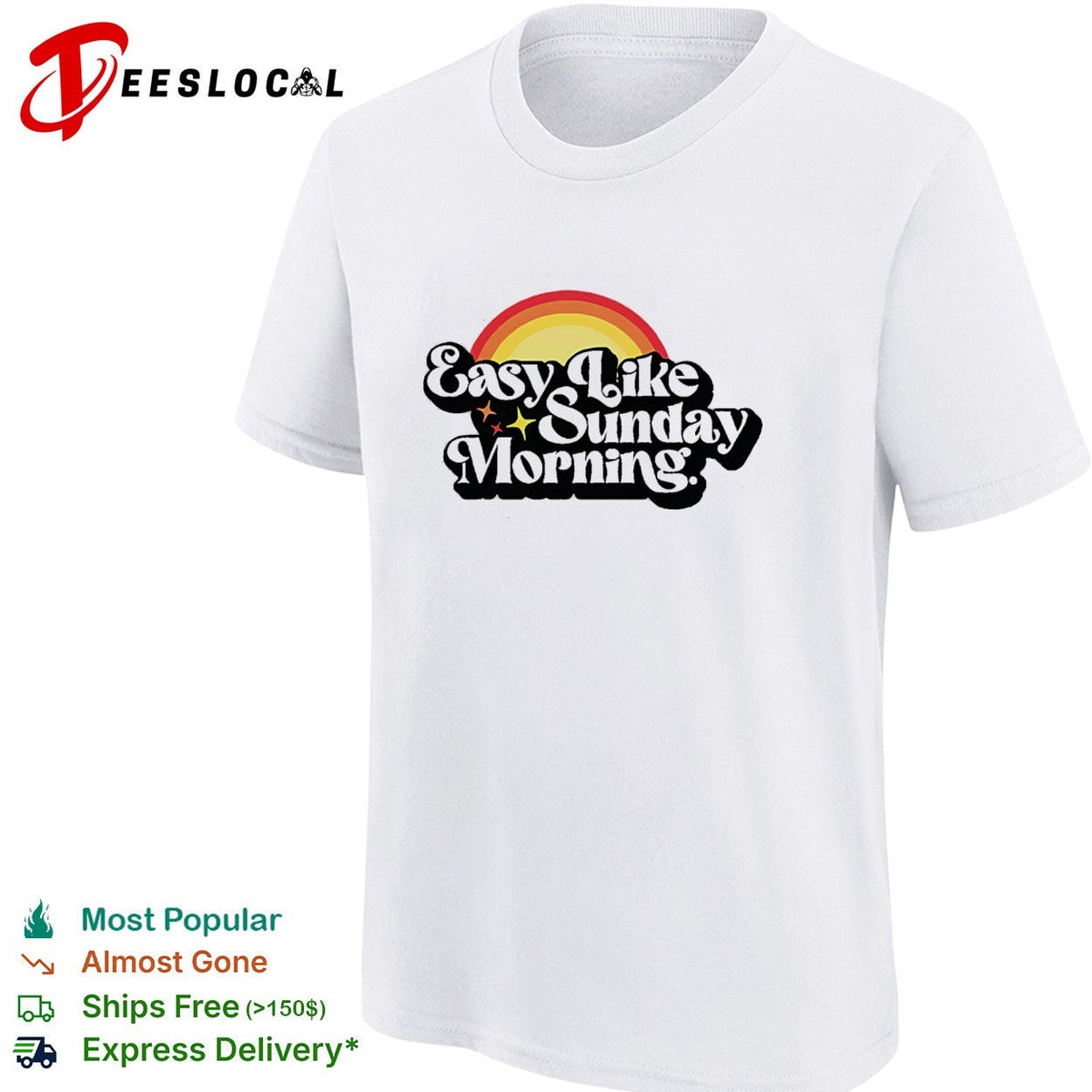 Easy like Sunday morning rainbow shirt Unisex