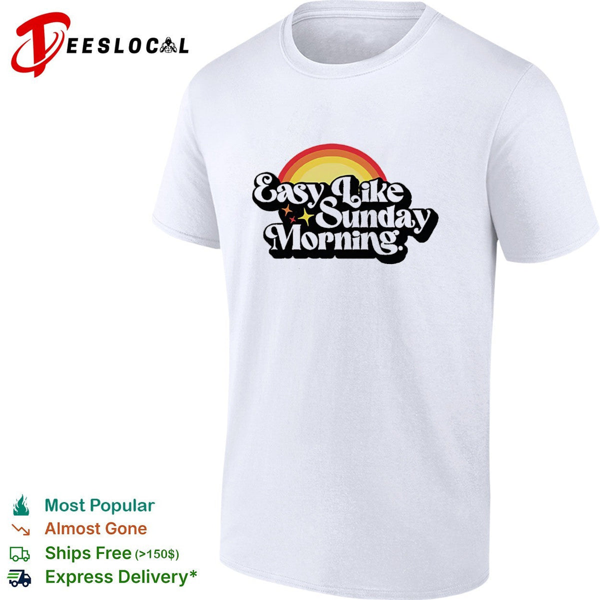Easy like Sunday morning rainbow shirt Unisex