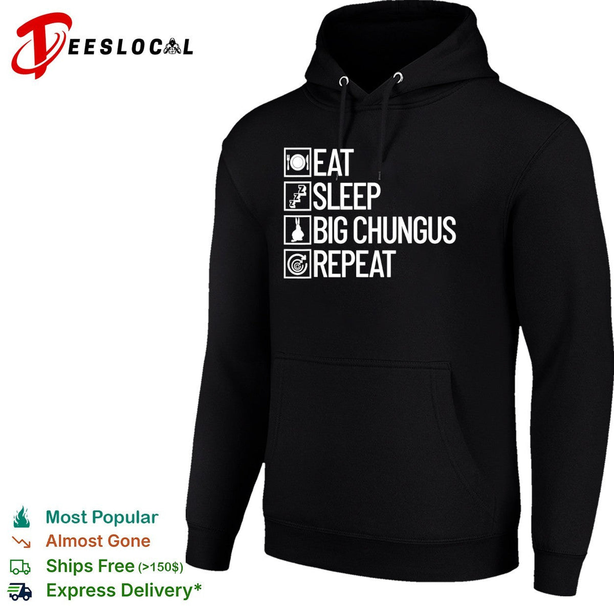Eat sleep big chungus repeat meme shirt Unisex