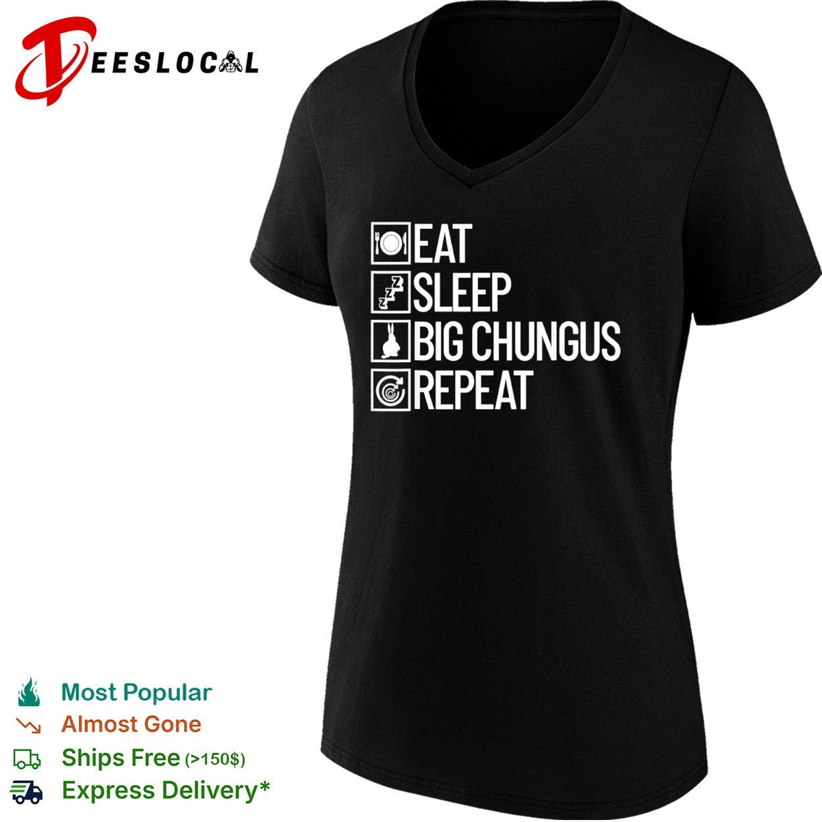 Eat sleep big chungus repeat meme shirt Unisex