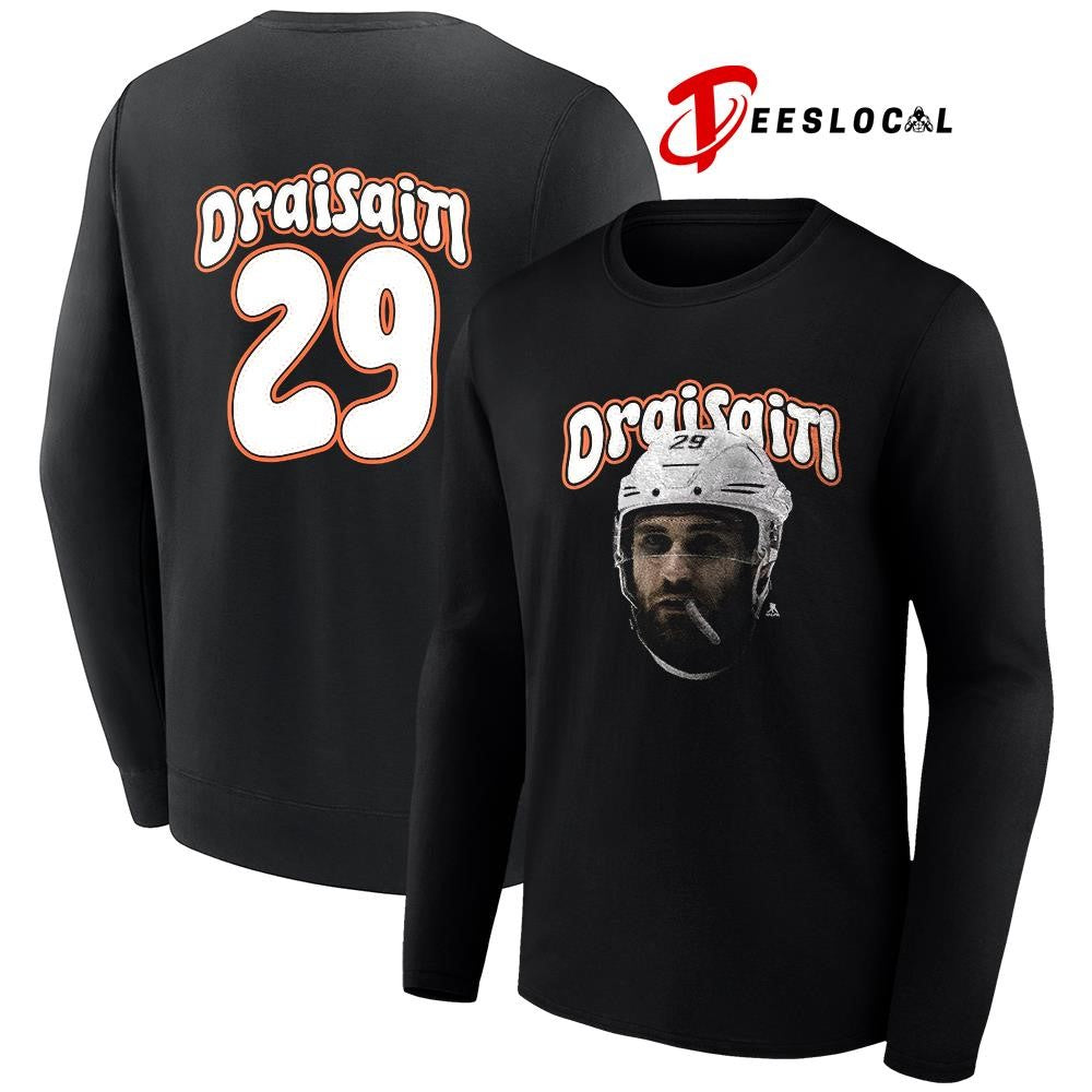 Edmonton Oilers Leon Draisaitl portrait name and number shirt Unisex
