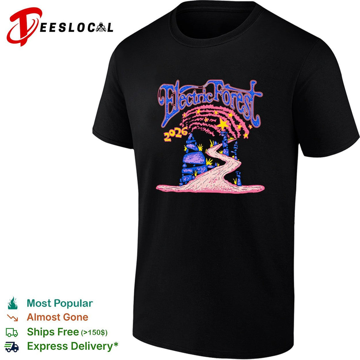 Electric Forest 2026 castle archway path shirt Unisex