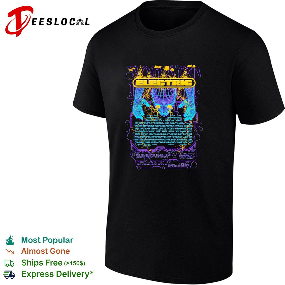 Electric Forest lineup poster wizard hands shirt Unisex