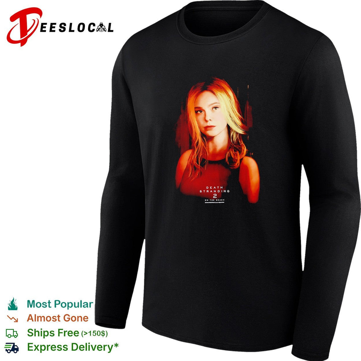 Elle Fanning Death Stranding 2 on the Beach Official Character Portrait shirt Unisex