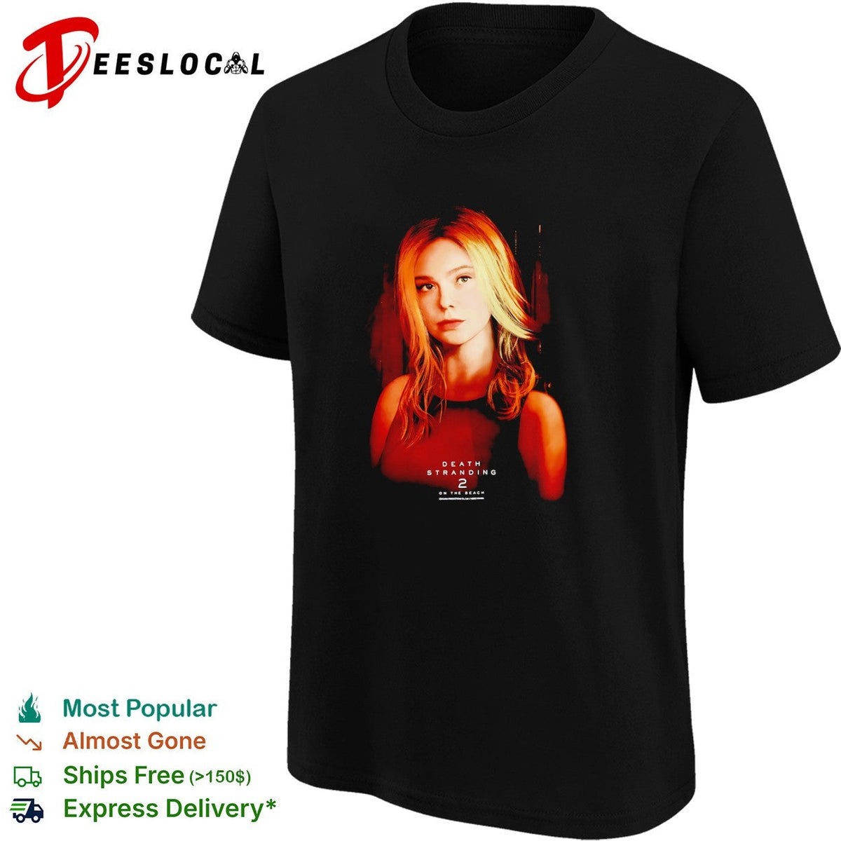 Elle Fanning Death Stranding 2 on the Beach Official Character Portrait shirt Unisex