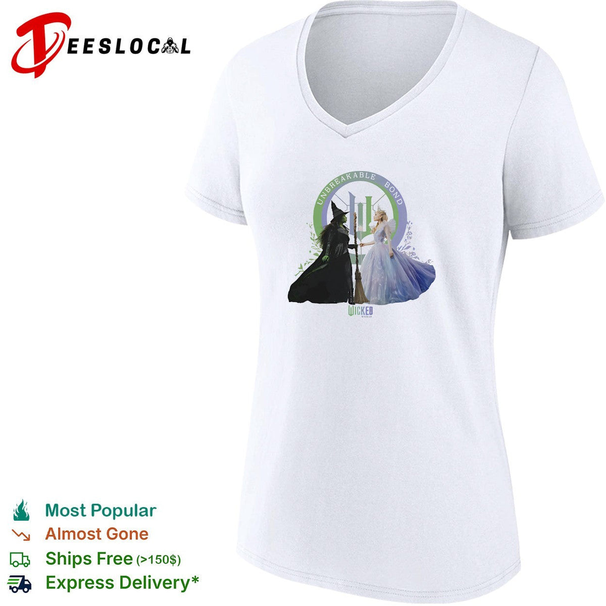 Elphaba Glinda Wicked unbreakable bond musical movie shirt Unisex