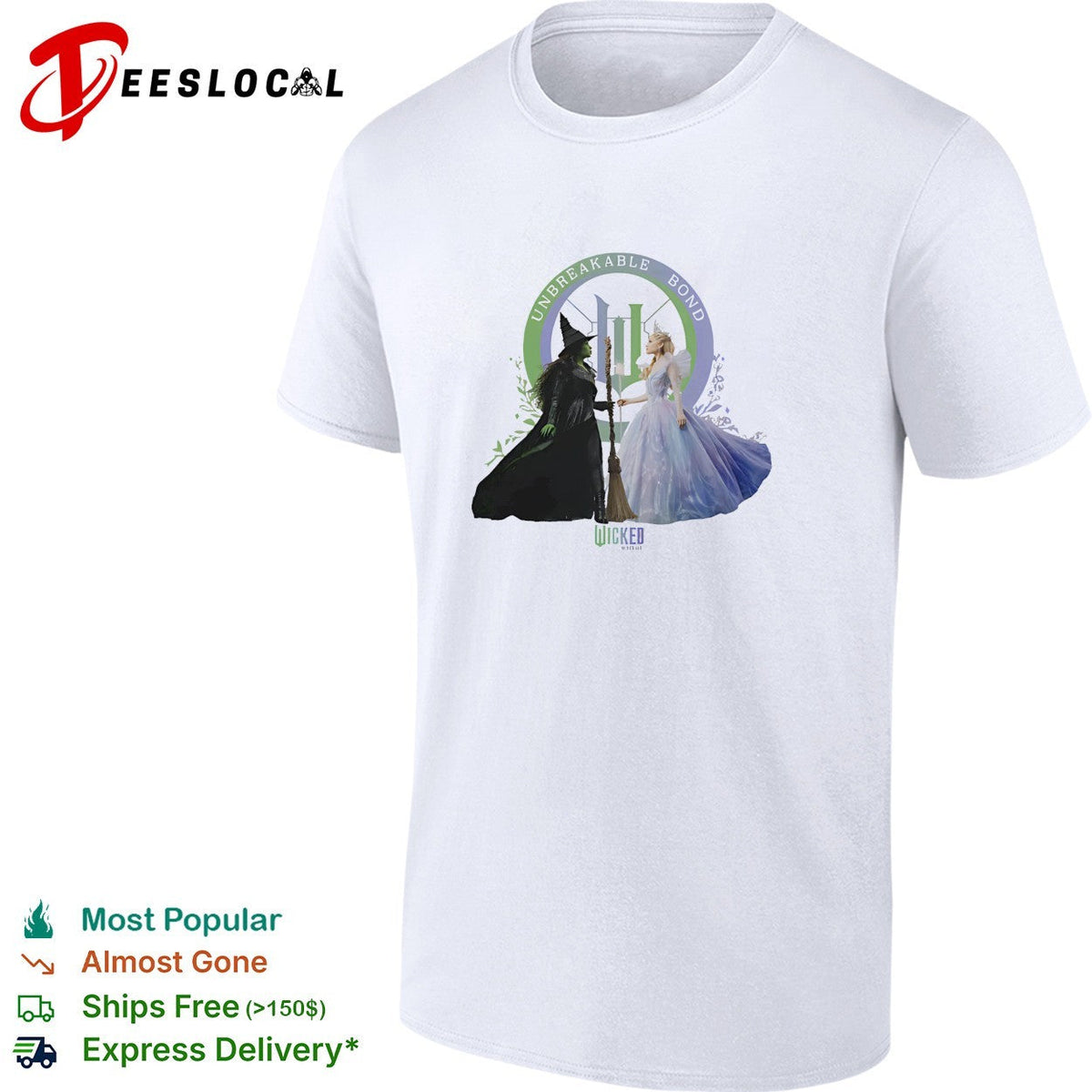 Elphaba Glinda Wicked unbreakable bond musical movie shirt Unisex