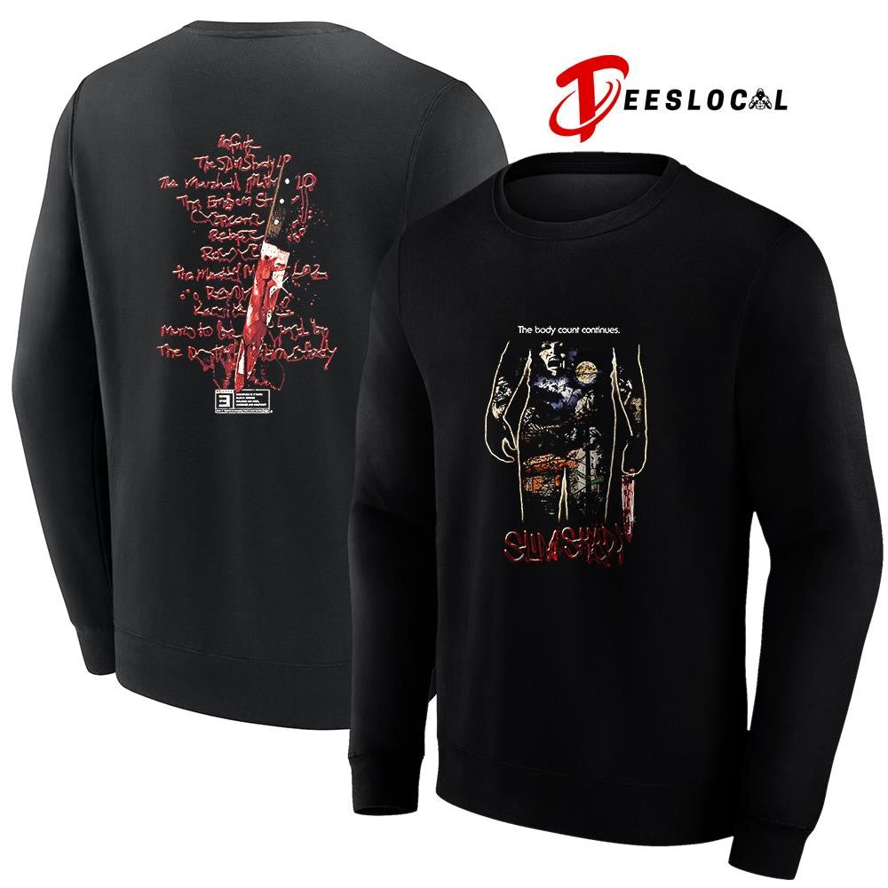 Eminem Slim Shady the body count continues Massacre Capsule graphic shirt Unisex
