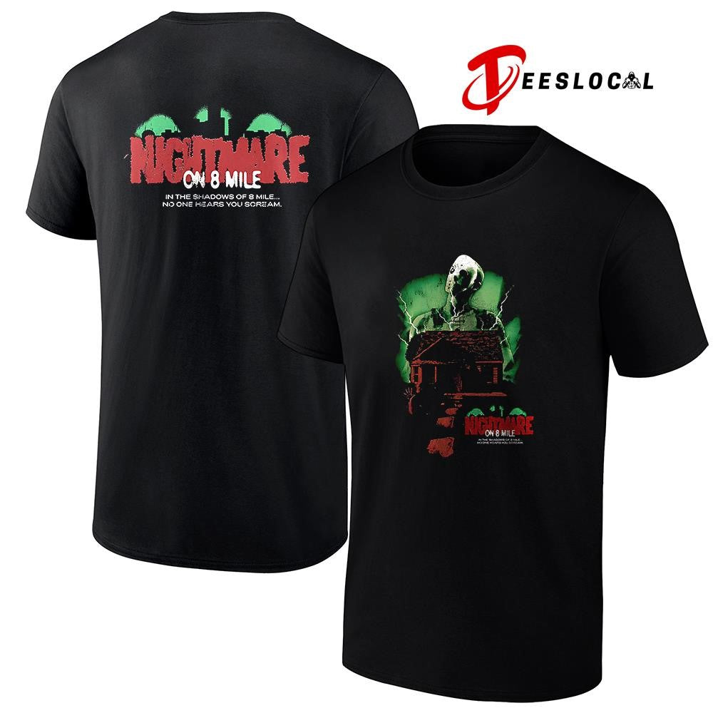 Eminem nightmare on 8 mile in the shadows of 8 mile no one hears you scream graphic shirt Unisex