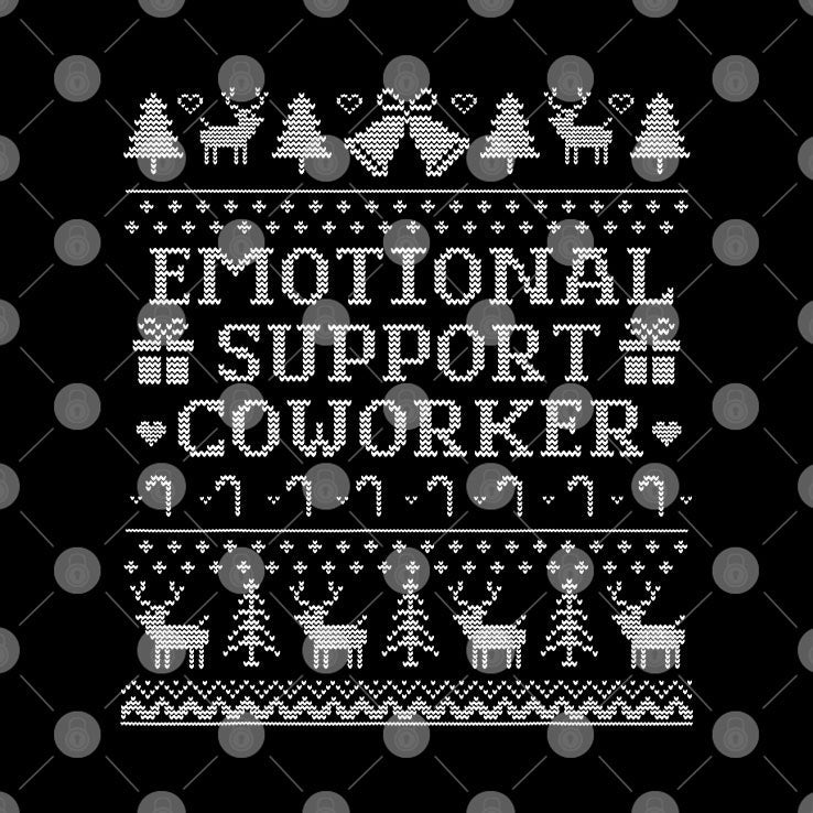 Emotional Support Coworker Christmas T Shirt Unisex