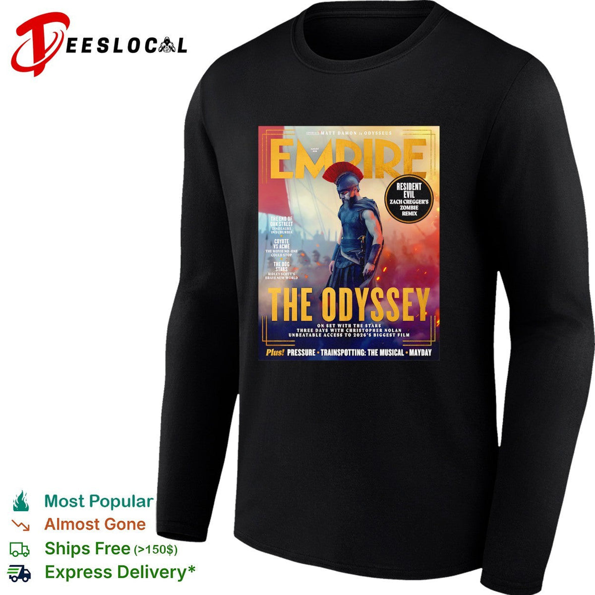 Empire magazine The Odyssey warrior cover shirt Unisex