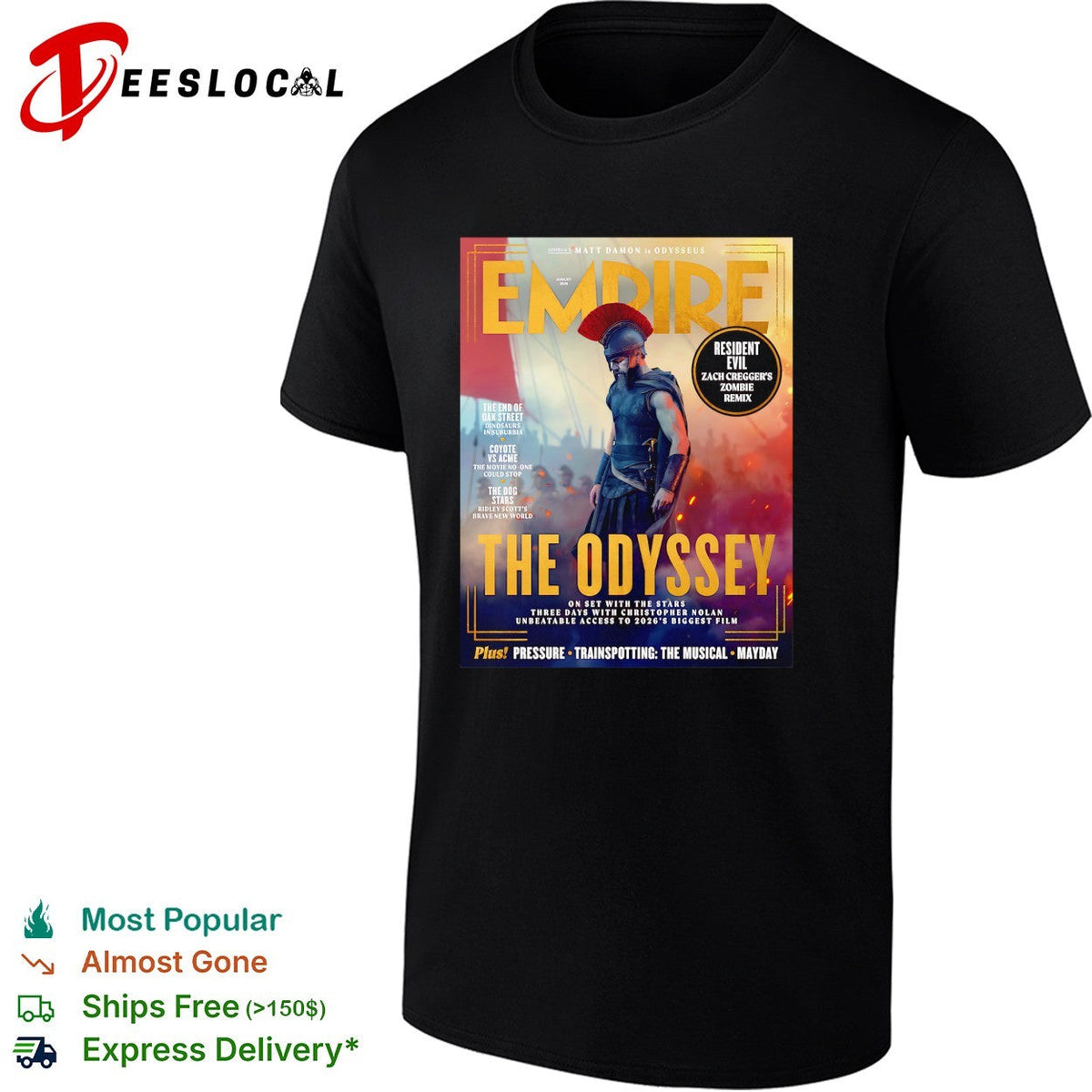 Empire magazine The Odyssey warrior cover shirt Unisex