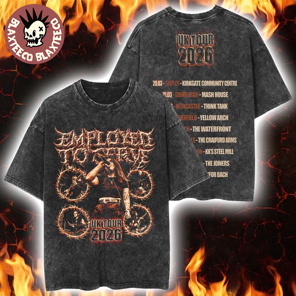 Employed To Serve UK Tour 2026 Merch With Dates Back Vintage Washed Tee Unisex