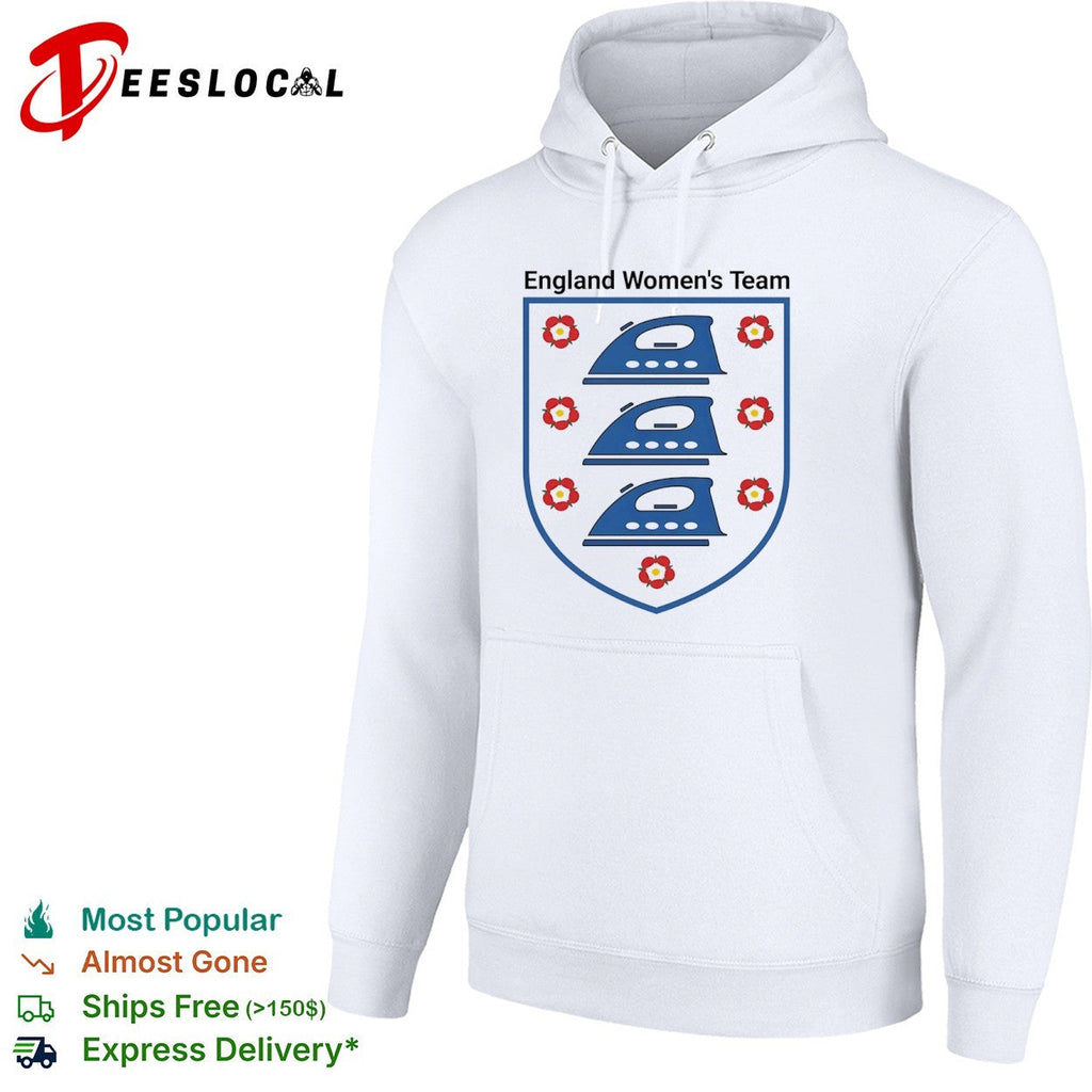 England Womens Team Iron Parody Crest England National Football Team Soccer shirt Unisex