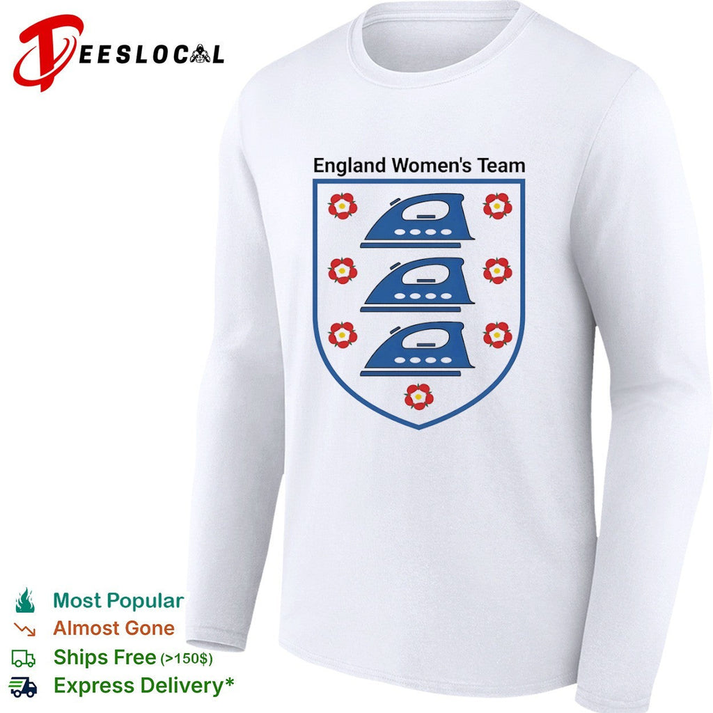 England Womens Team Iron Parody Crest England National Football Team Soccer shirt Unisex