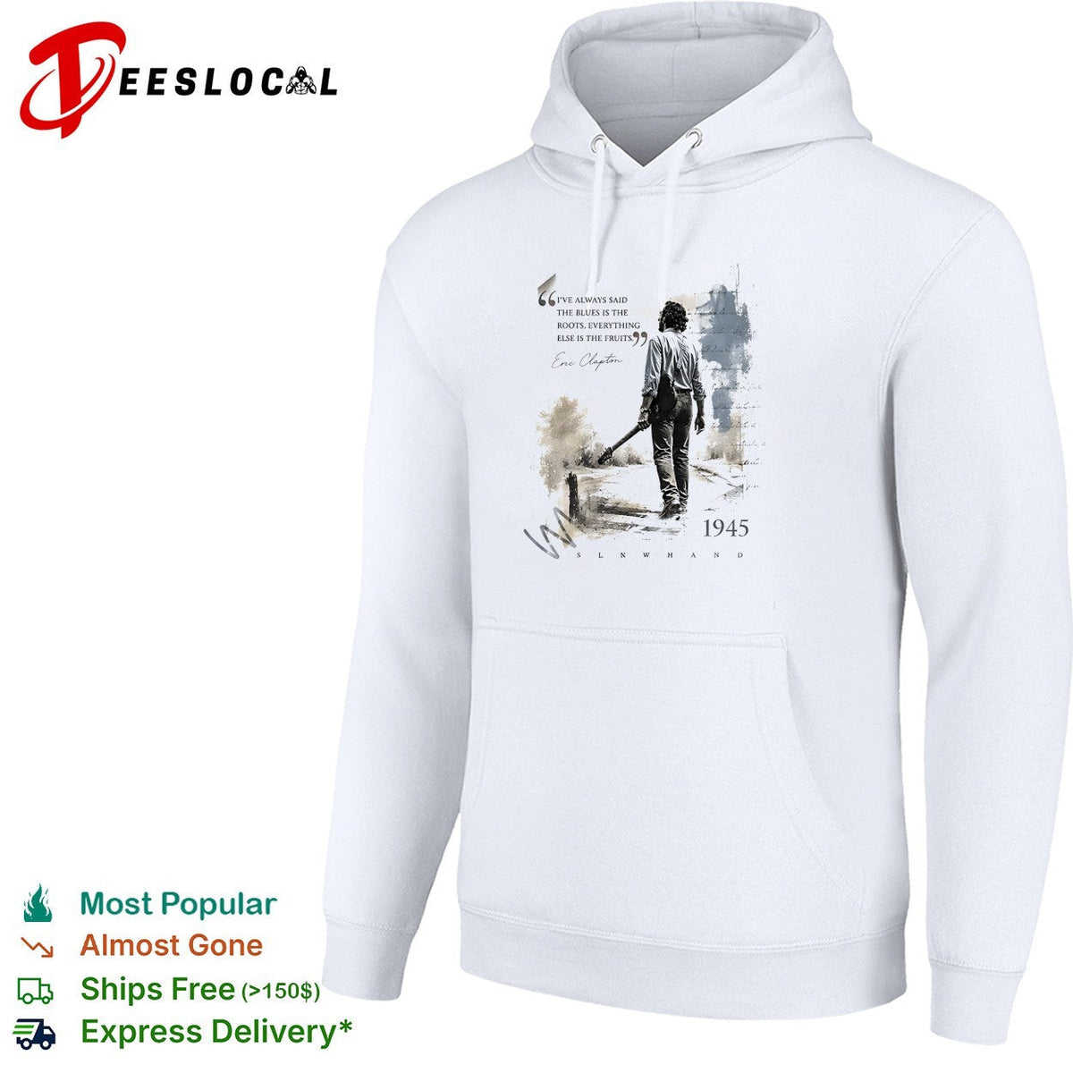 Eric Clapton walking with guitar blues is the roots 1945 shirt Unisex