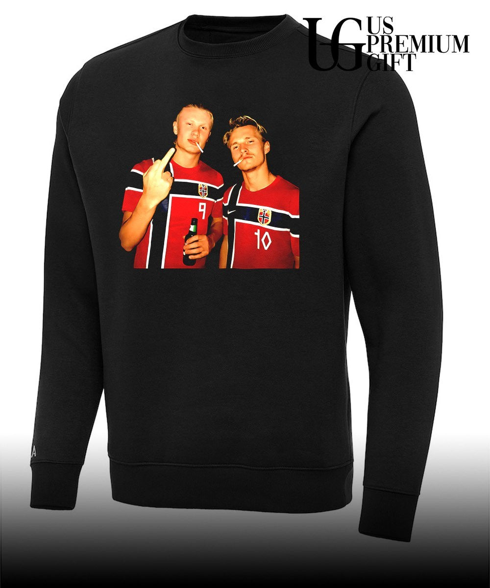 Erling Haaland and Martin Odegaard Norway smoking middle finger FIFA 2026 World Cup shirt Unisex