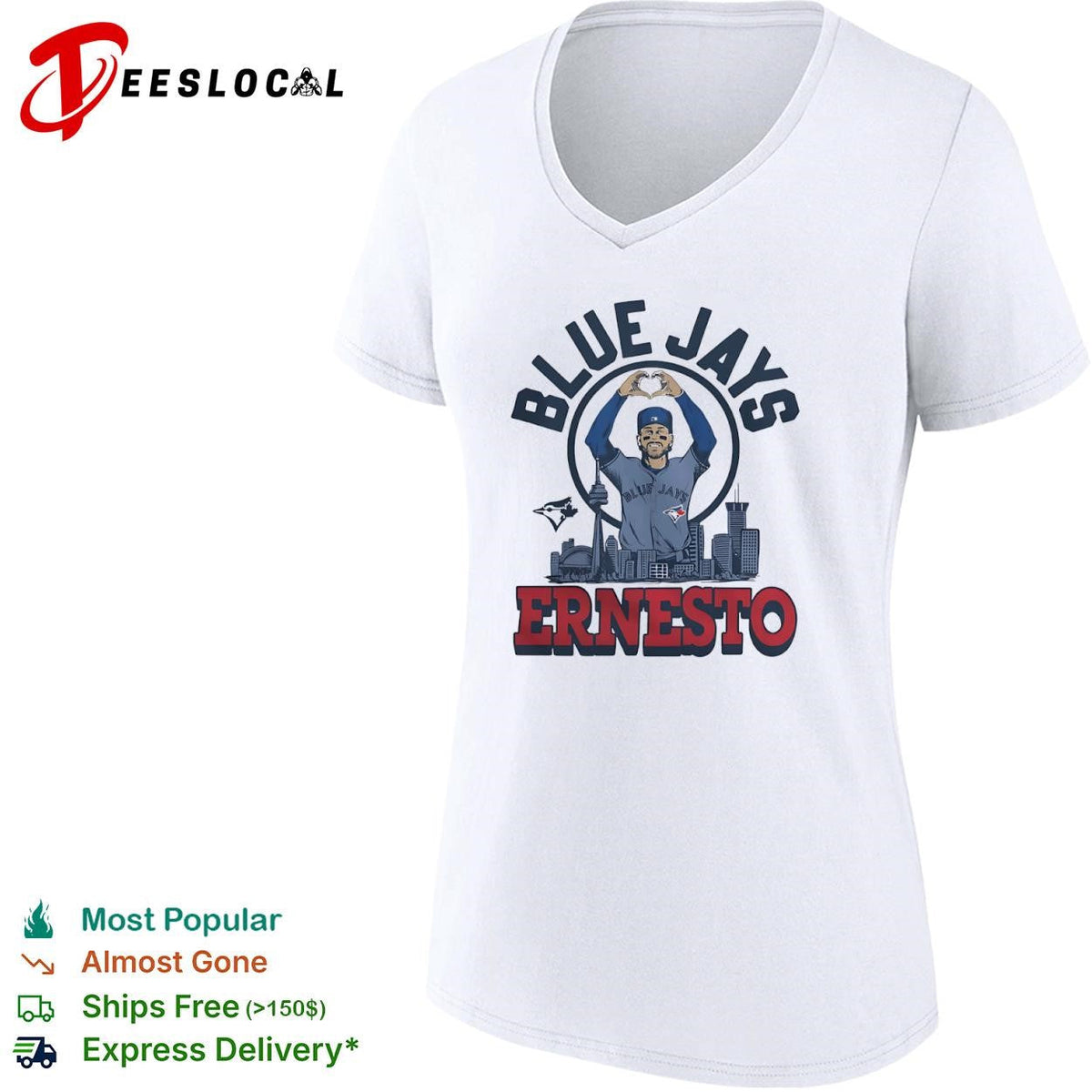 Ernesto Toronto Blue Jays player skyline shirt Unisex