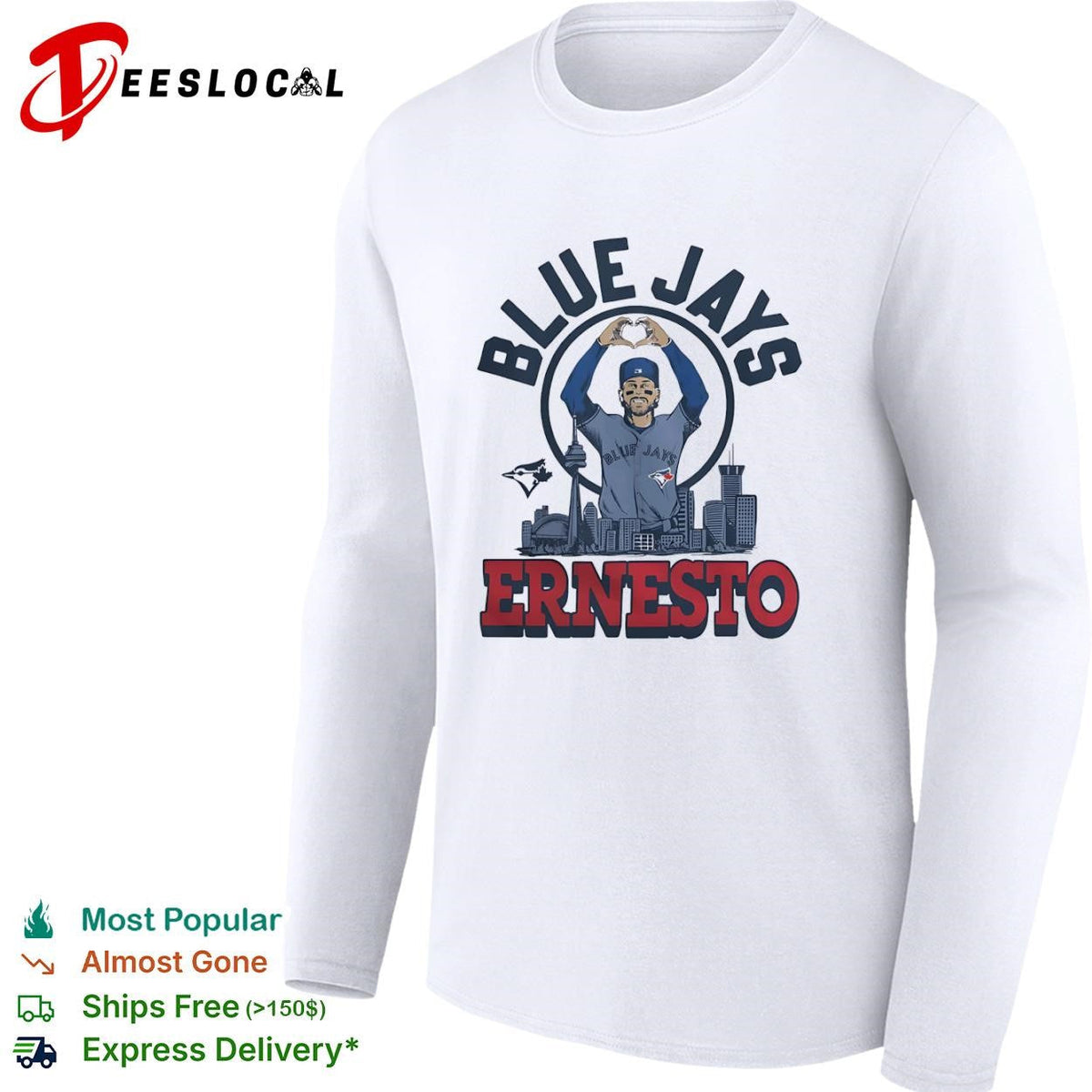 Ernesto Toronto Blue Jays player skyline shirt Unisex