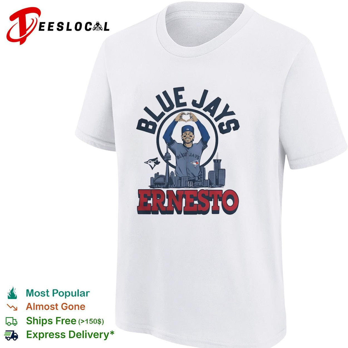 Ernesto Toronto Blue Jays player skyline shirt Unisex