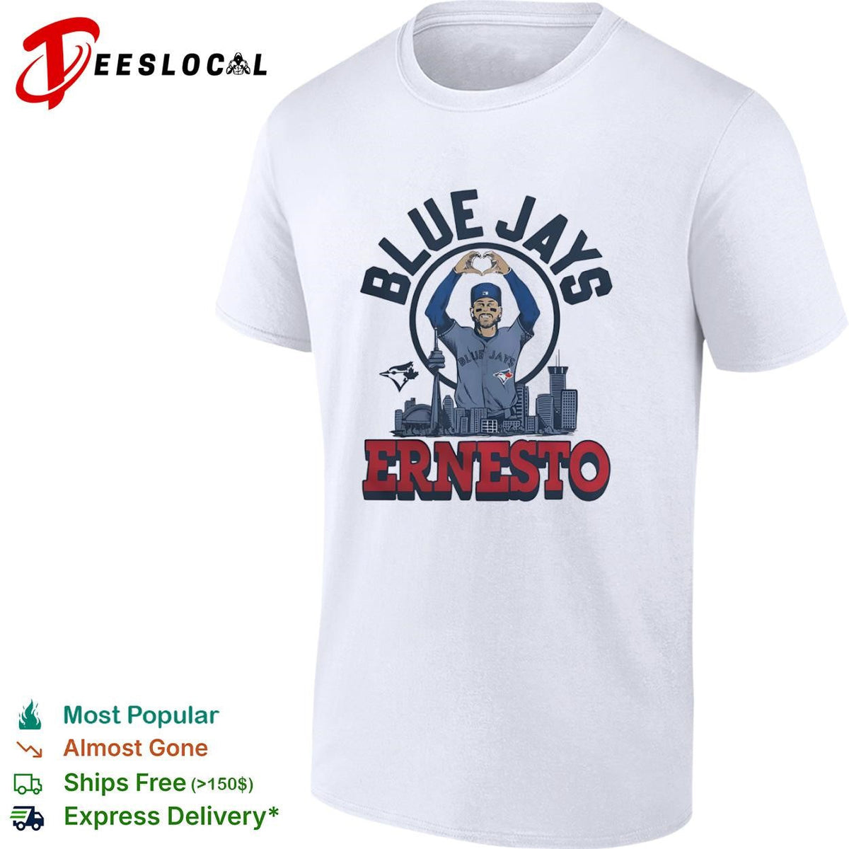 Ernesto Toronto Blue Jays player skyline shirt Unisex