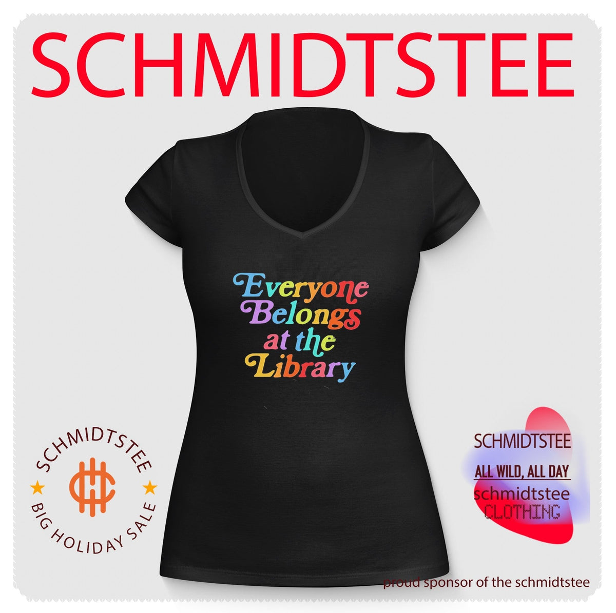 Everyone Belongs at the Library reading shirt Unisex