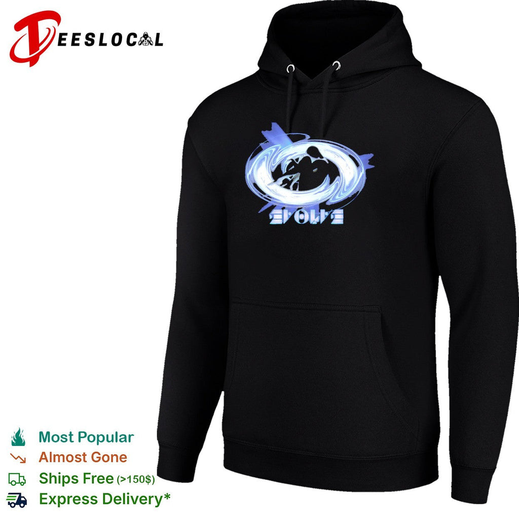 Evolve Abstract Swirl Logo Design Surreal Aesthetic Outer Space Concept Shirt Unisex