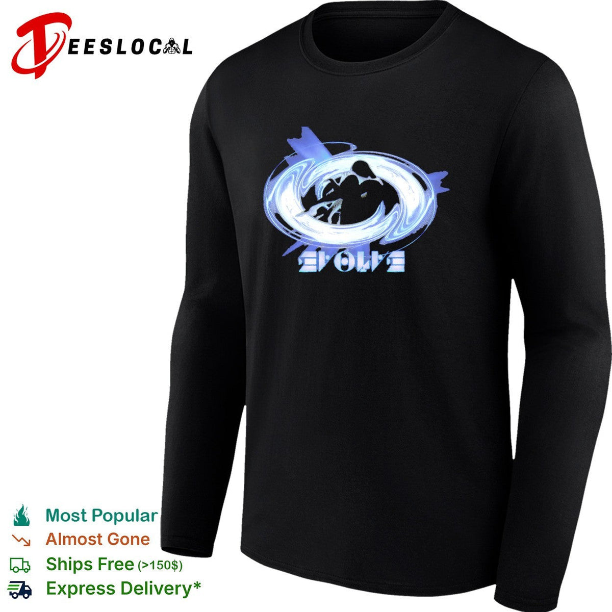 Evolve Abstract Swirl Logo Design Surreal Aesthetic Outer Space Concept Shirt Unisex