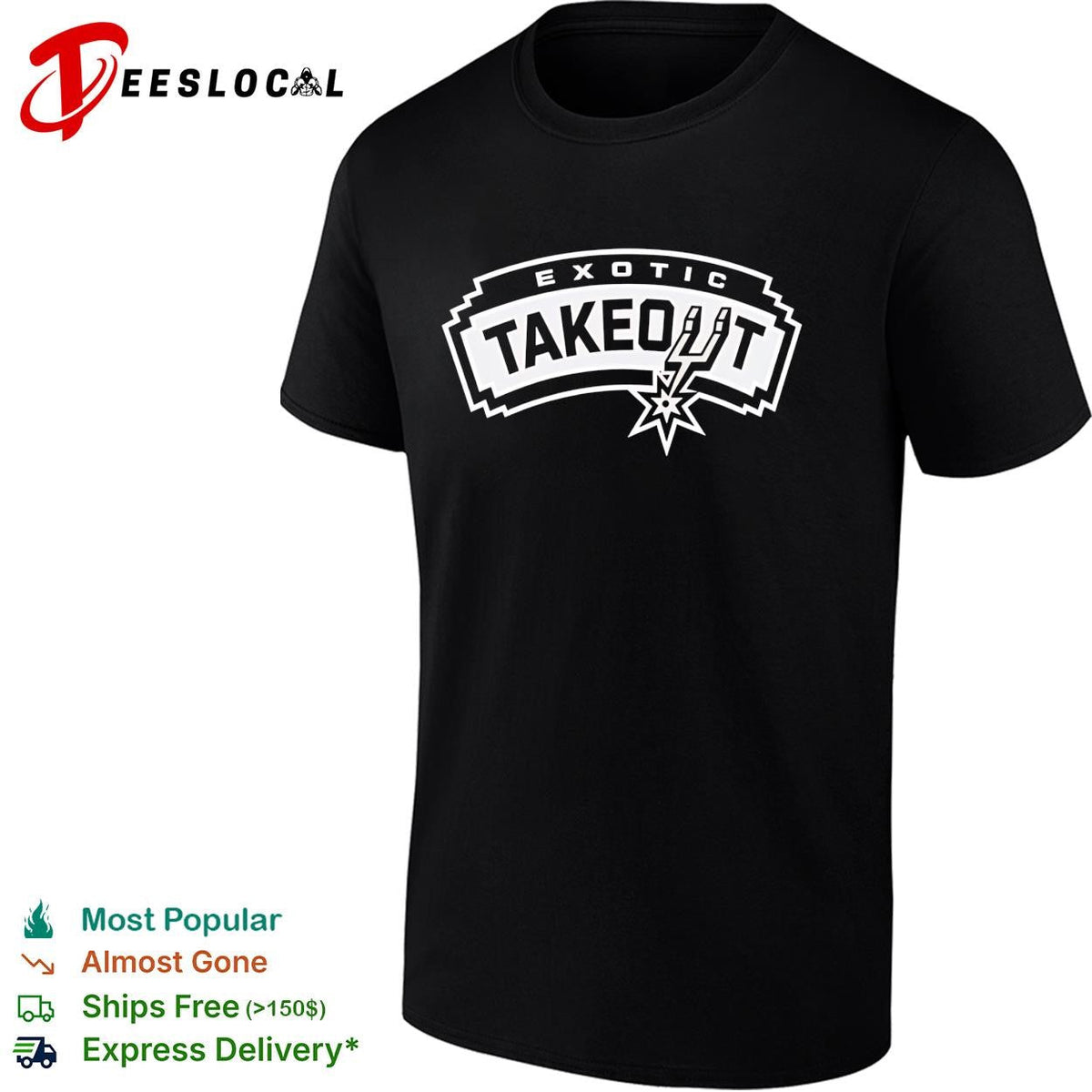 Exotic Takeout San Antonio Spurs Logo Parody Graphic Retro Font Finals 2026 shirt Unisex