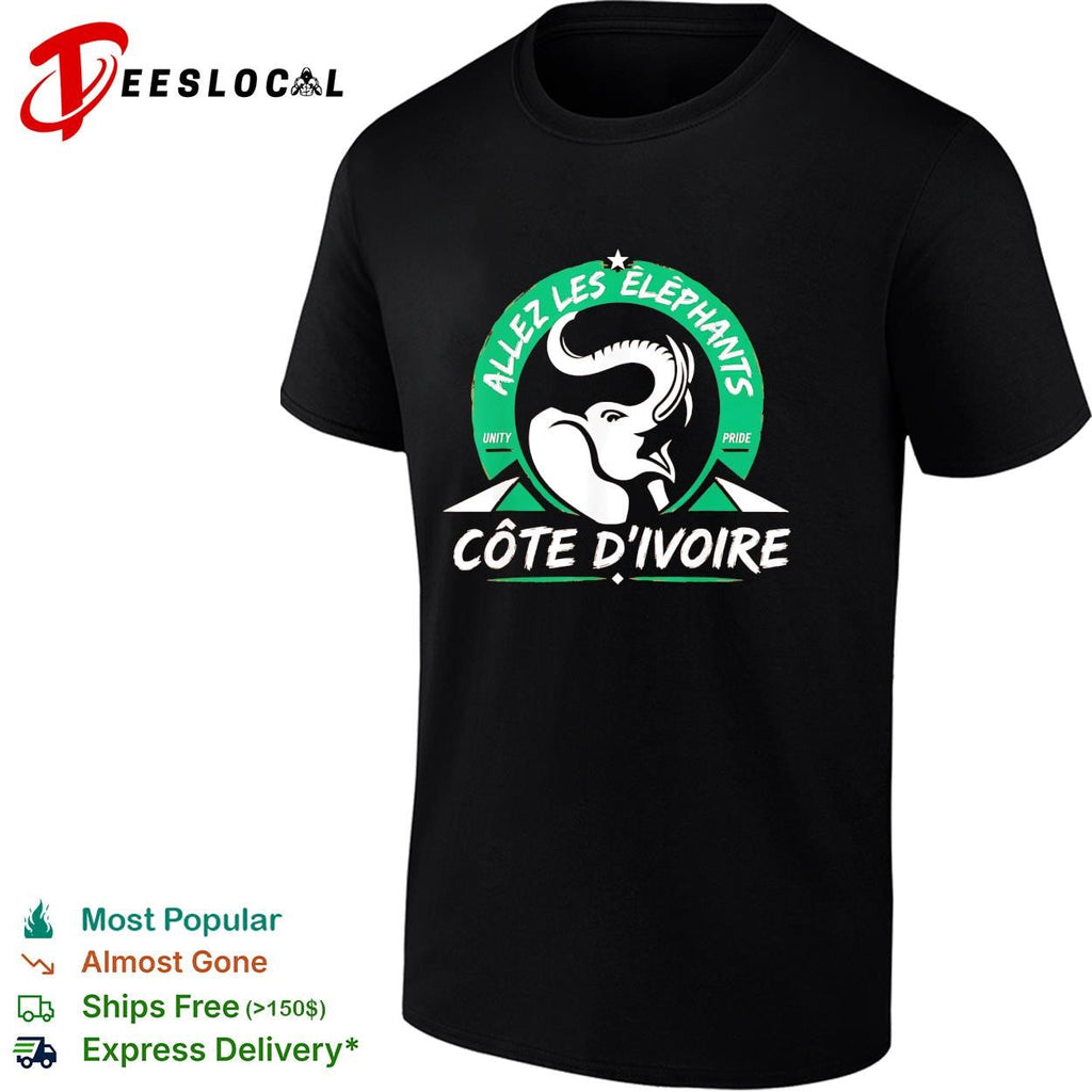Allez les Elephants Cote d’Ivoire elephant crest badge shirt Unisex