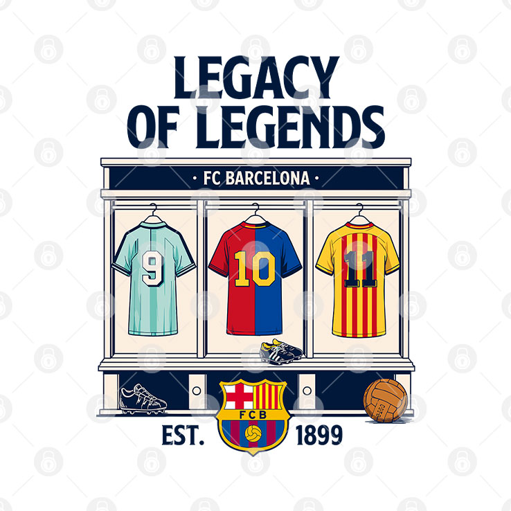 FC Barcelona Legacy Of Legends Est 1899 Shirt Unisex
