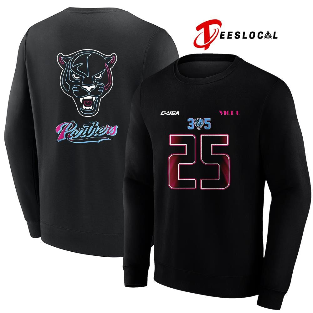 FIU Panthers 305 25 volume III neon lights graphic shirt Unisex