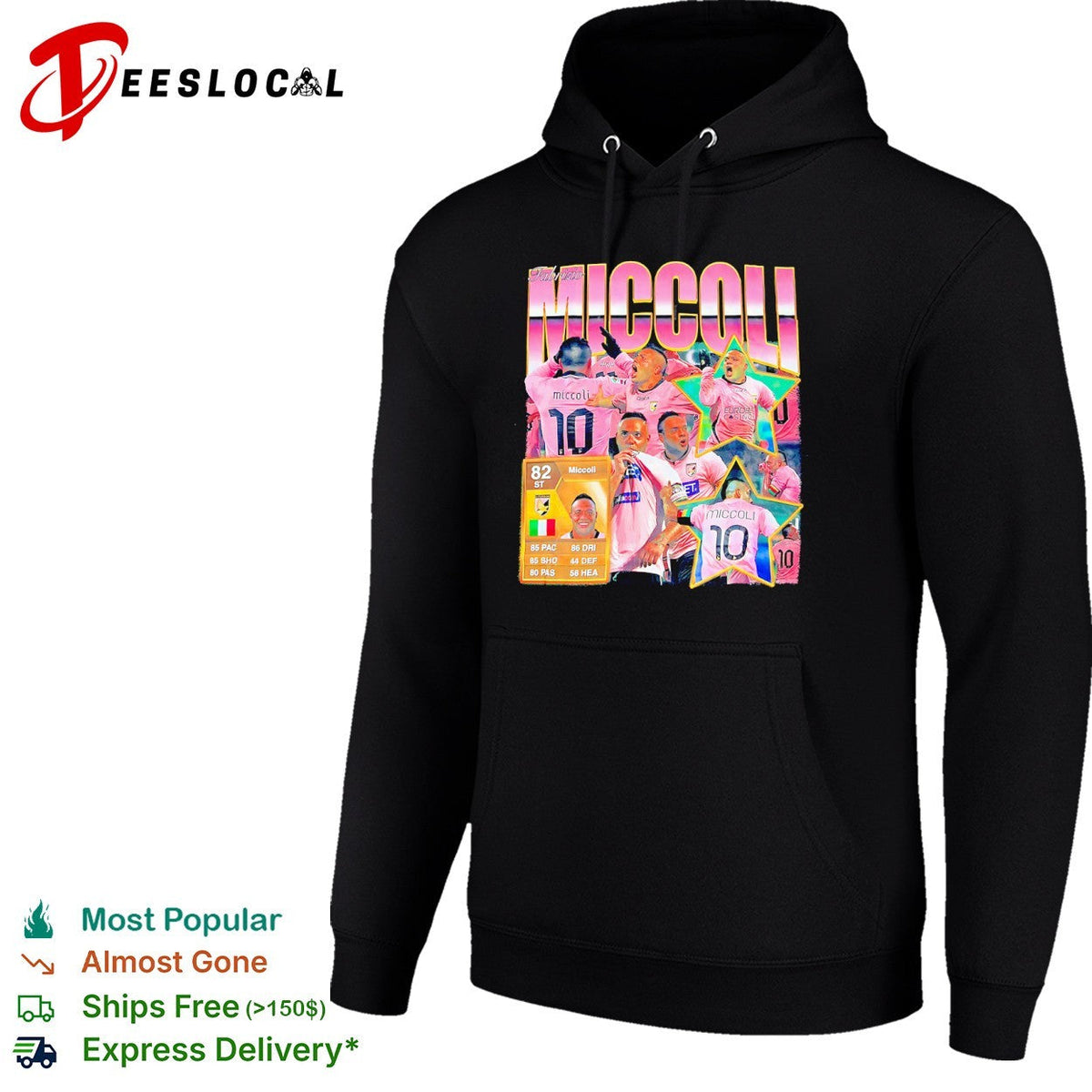 Fabrizio Miccoli US Citta di Palermo Serie A FIFA Ultimate Team 10 football shirt Unisex