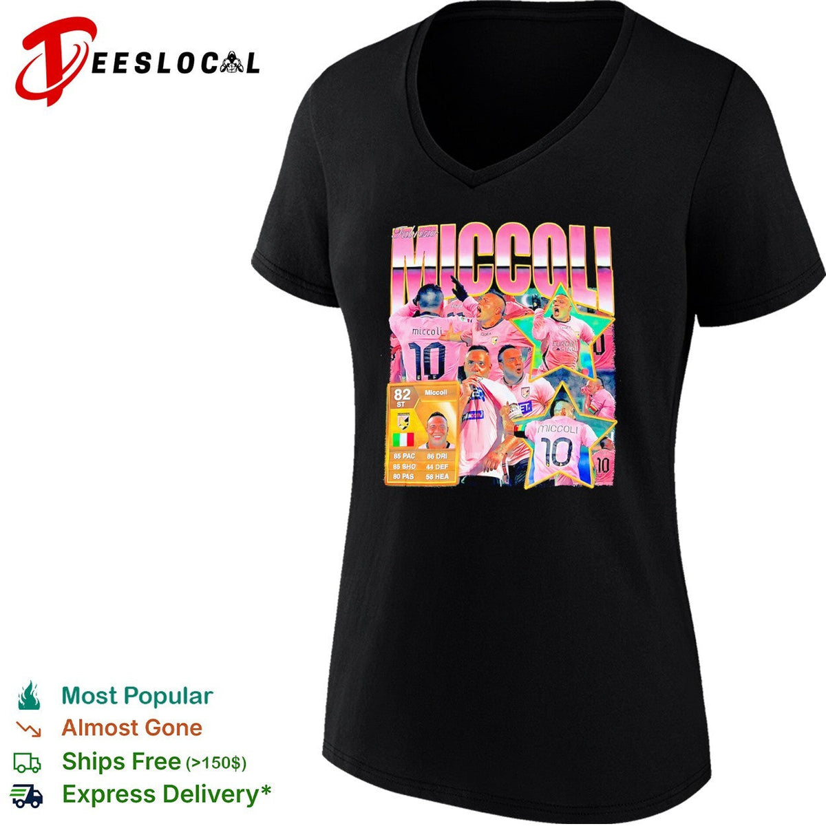 Fabrizio Miccoli US Citta di Palermo Serie A FIFA Ultimate Team 10 football shirt Unisex