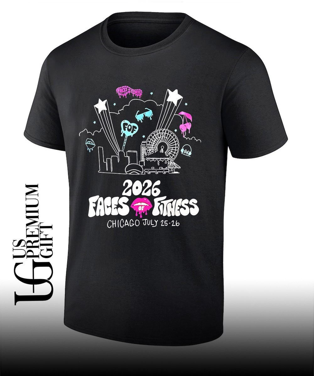 Faces of Fitness 2026 Chicago July 25-26 Event FOF logo shirt Unisex