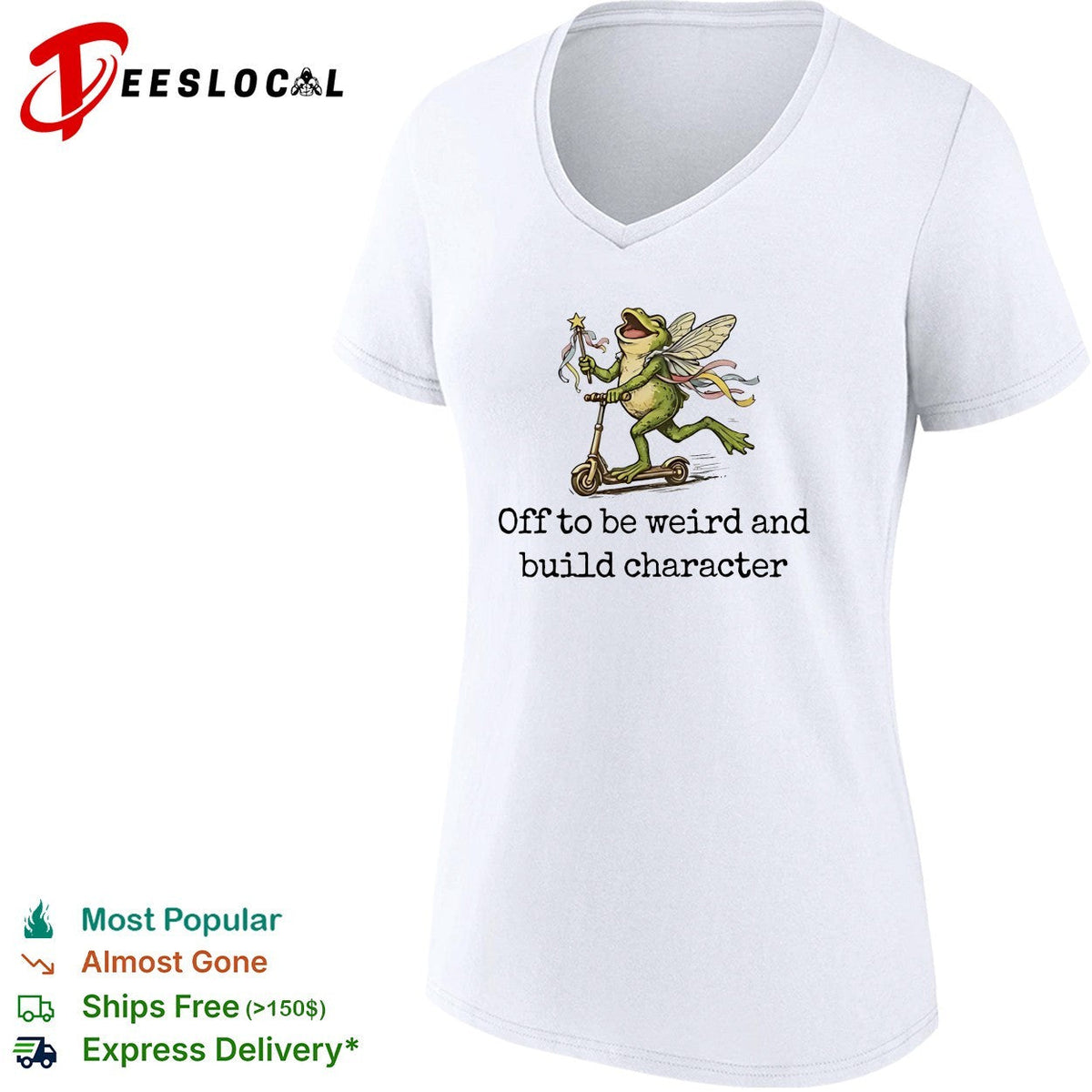 Fairy Frog Scooter Off to be weird and build character shirt Unisex