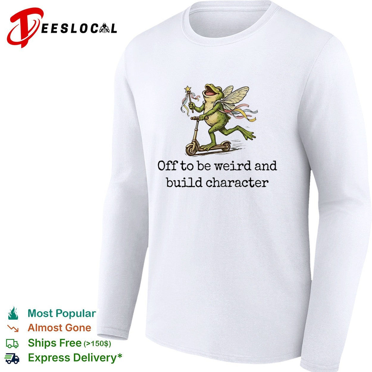 Fairy Frog Scooter Off to be weird and build character shirt Unisex
