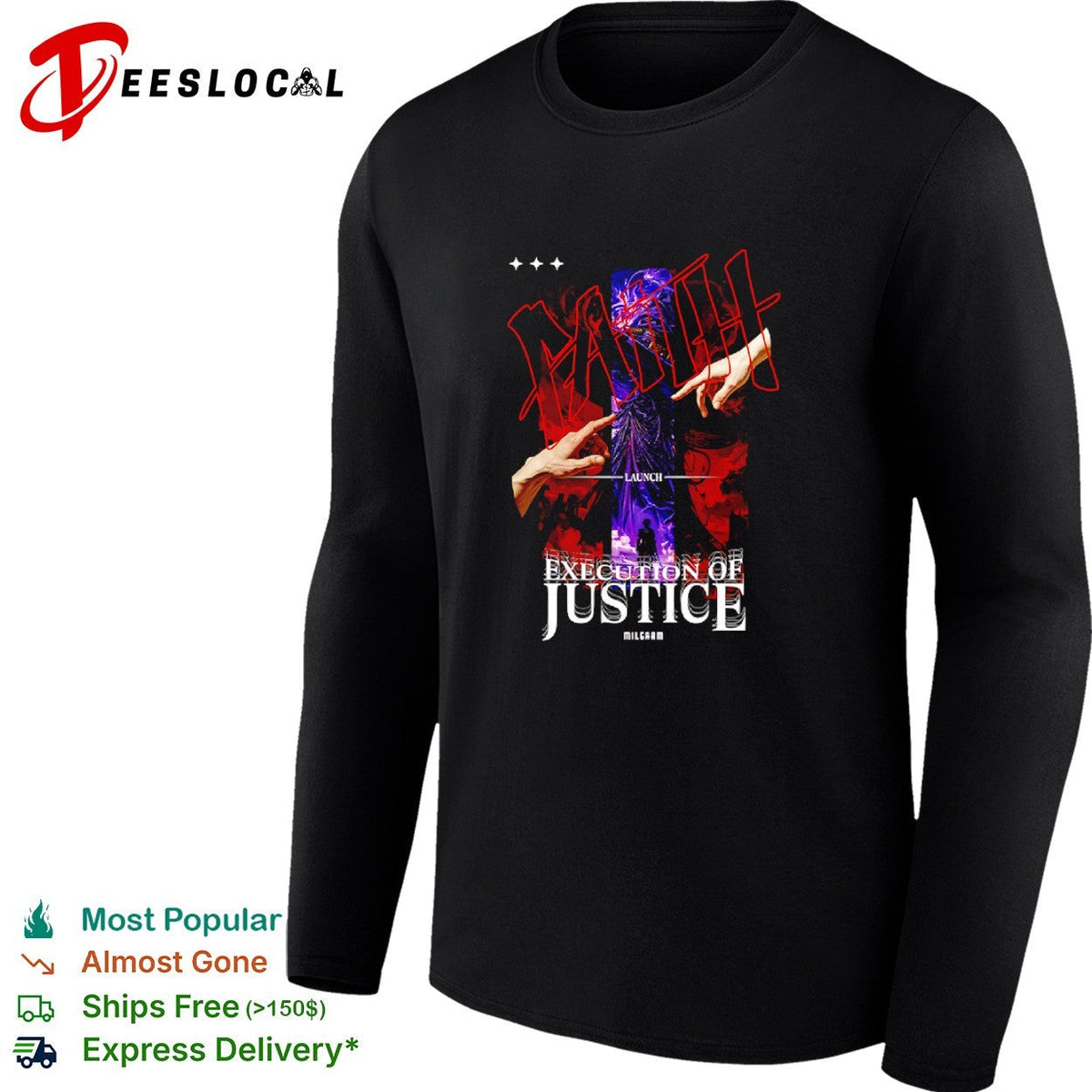 Faith Execution of Justice Milgaam Launch Creation of Adam shirt Unisex