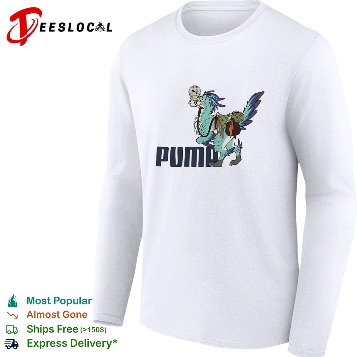 Fantasy bird creature with saddle and gear sports logo shirt Unisex