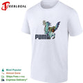 Fantasy bird creature with saddle and gear sports logo shirt Unisex