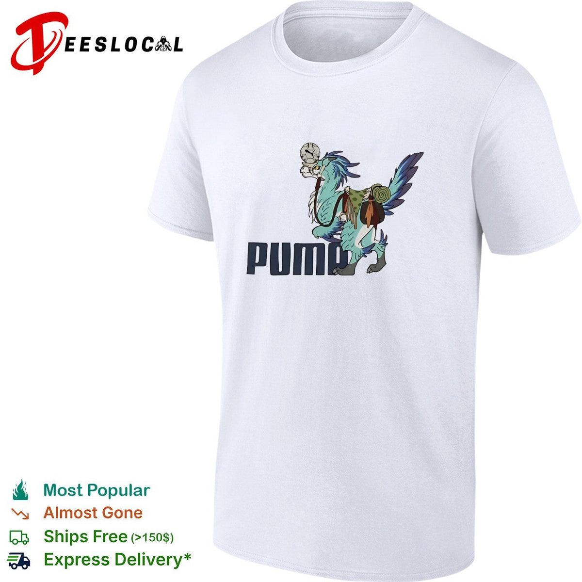 Fantasy bird creature with saddle and gear sports logo shirt Unisex