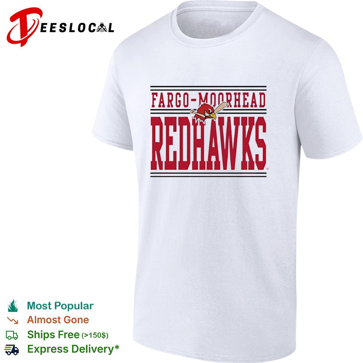 Fargo Moorhead Redhawks Baseball shirt Unisex