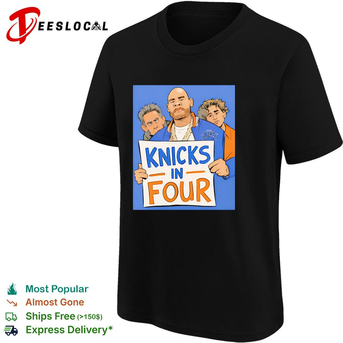 Fat Joe Knicks in four celebrity cartoon fan illustration shirt Unisex