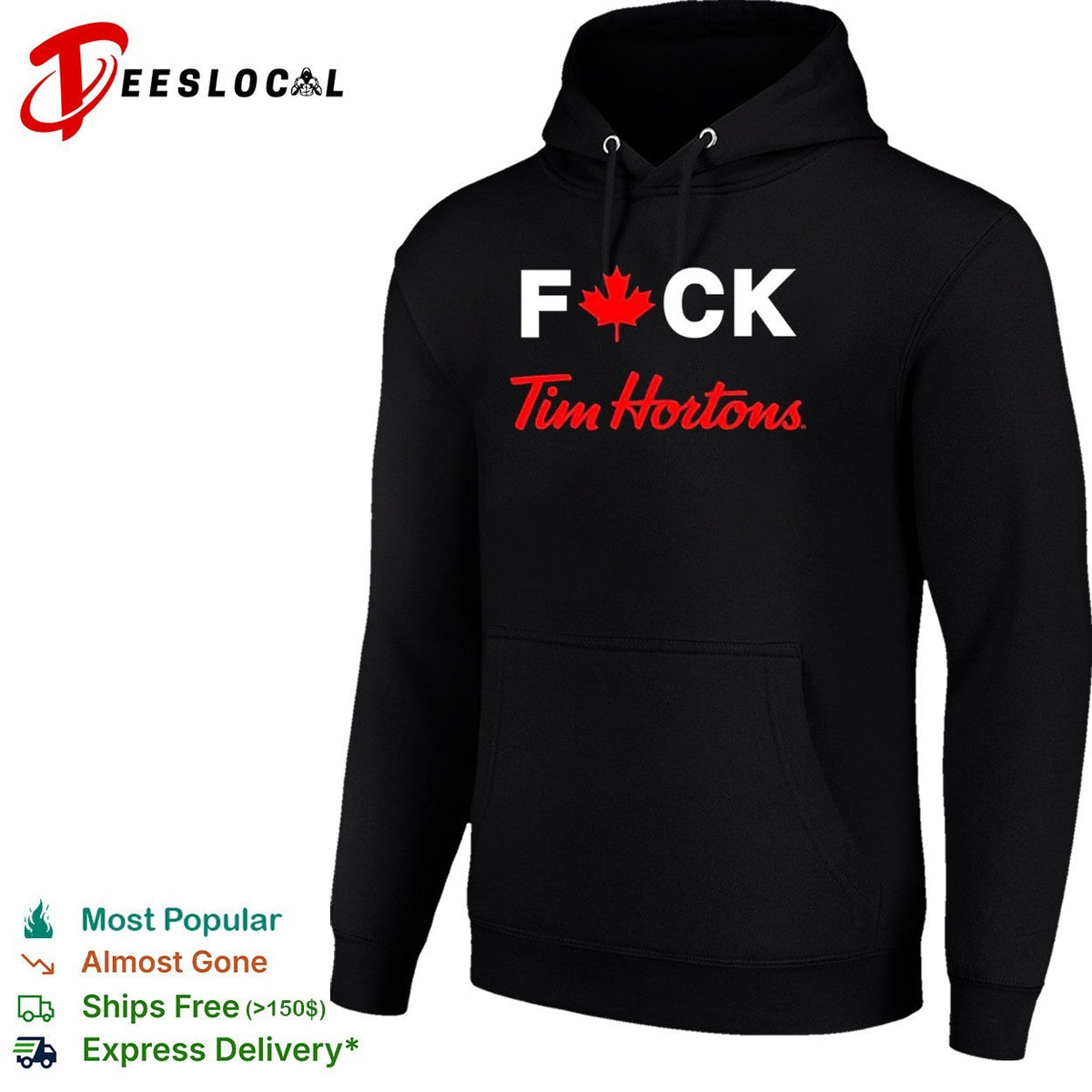 Fck Canadian Maple Leaf Tim Hortons Parody Logo Coffee Culture Minimalist Shirt Unisex