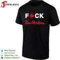 Fck Canadian Maple Leaf Tim Hortons Parody Logo Coffee Culture Minimalist Shirt Unisex